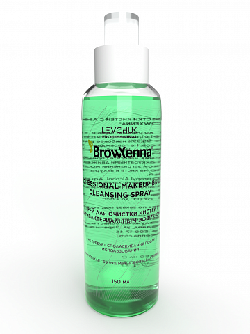 Brow Xenna Спрей для очистки кистей с антибактериальным эффектом,150 мл