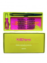 KillTrend Набор накладных ресниц с клеем и пинцетом QUEEN, 5 линий
