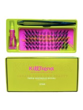 KillTrend Набор накладных ресниц с клеем и пинцетом STAR, 5 линий