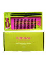 KillTrend Набор накладных ресниц с клеем и пинцетом ASIA, 5 линий