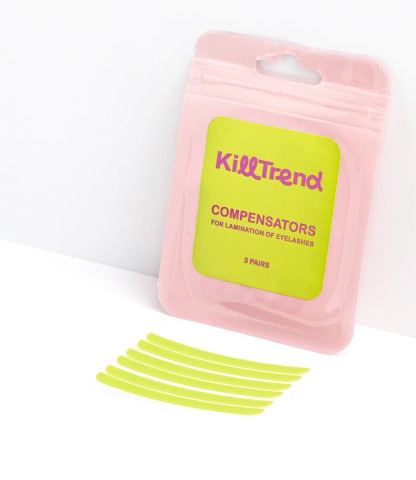 KillTrend Компенсаторы для ламинирования ресниц (зеленый), 3 пары