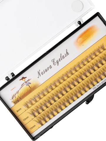 Nesura Eyelash 10D Микс (8мм, 10мм, 12мм),клей в подарок
