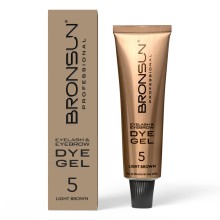 Bronsun Краска для бровей №5 - Светло-коричневый, NEW FORMULA, 15 мл