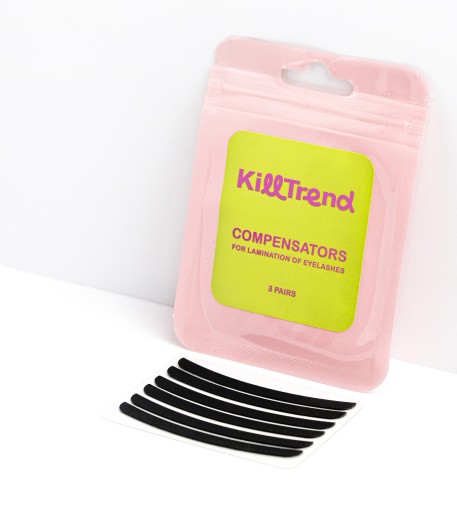 KillTrend Компенсаторы для ламинирования ресниц (черный), 3 пары
