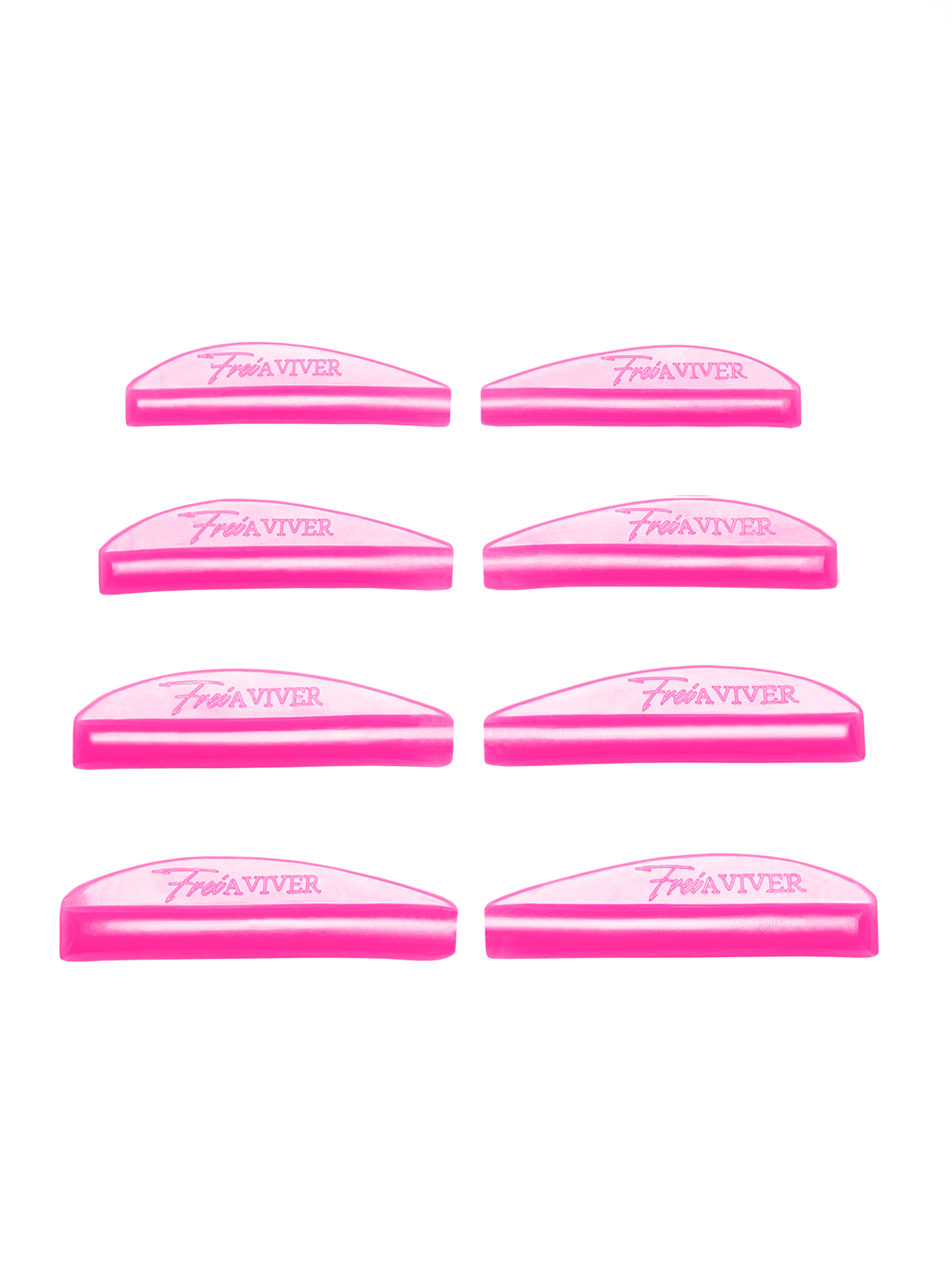 FreiAVIVER Набор силиконовых валиков глянец Curl (розовый), 4 пары