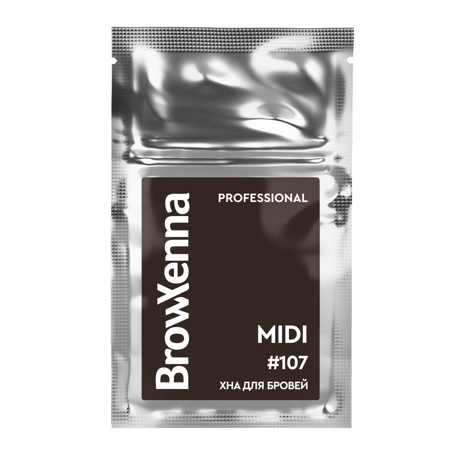 Brow Xenna Хна для бровей Шатен №107 - Темная земля, MIDI-саше
