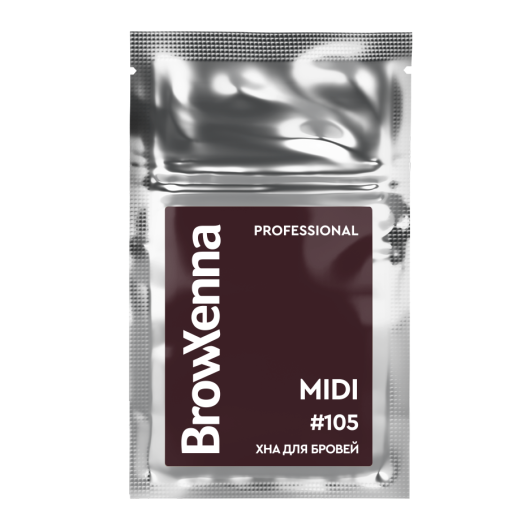 Brow Xenna Хна для бровей Шатен №105 - Морозный каштан, MIDI-саше