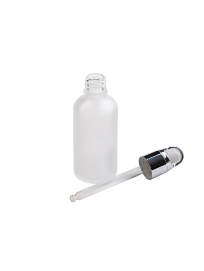 Флакон стеклянный матовый с пипеткой "Серебро", 30 мл