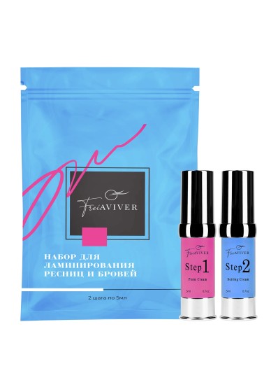 FreiAVIVER Набор составов для ламинирования ресниц и бровей (2*5ml)