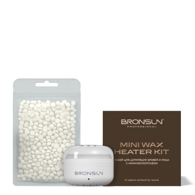 Bronsun Набор для депиляции бровей с мини-воскоплавом