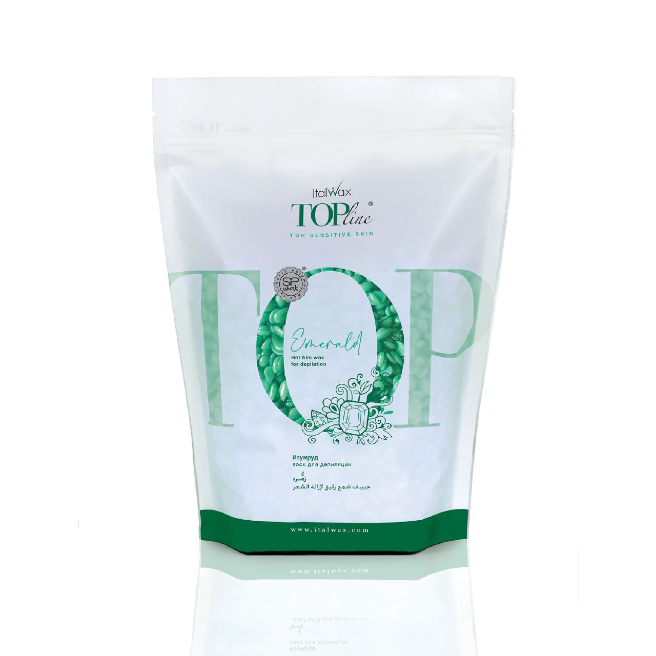 Italwax Воск для депиляции горячий в гранулах Top Formula Изумруд, 750гр
