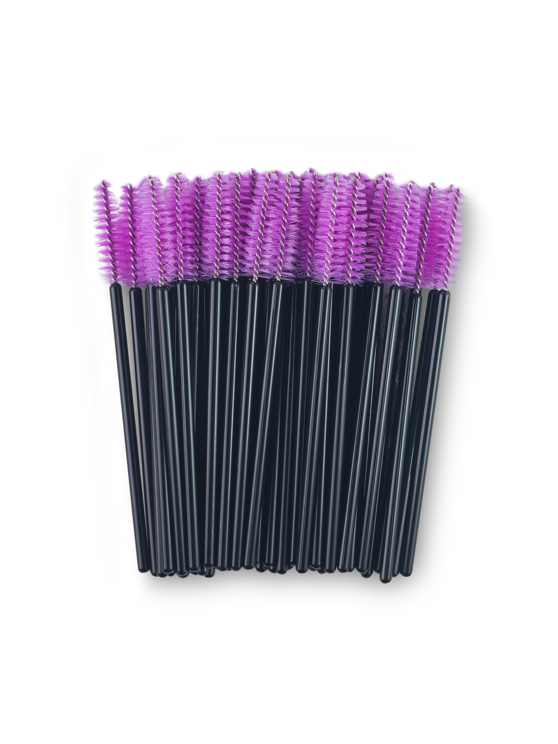 Щеточки нейлоновые (черный с фиолетовым), 50 шт