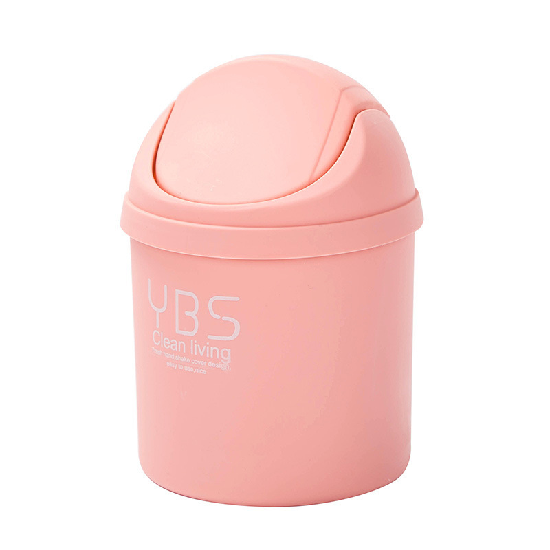 Контейнер для мусора с крышкой, розовый