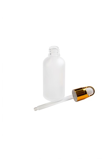 Флакон стеклянный матовый с пипеткой "Золото", 50 мл