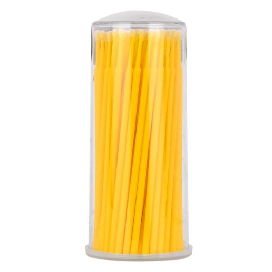 Микробраши в колбе 100шт, желтые