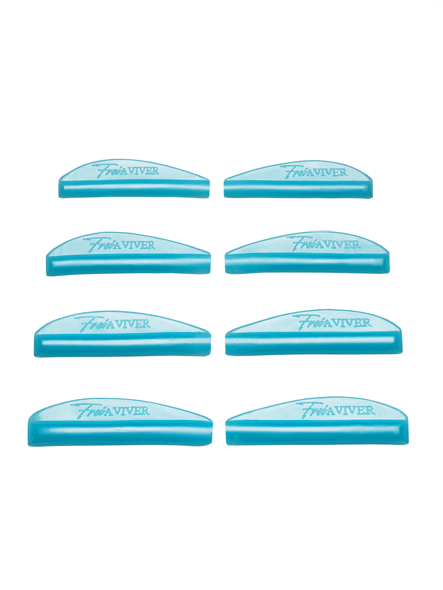 FreiAVIVER Набор силиконовых валиков глянец Curl (голубой), 4 пары