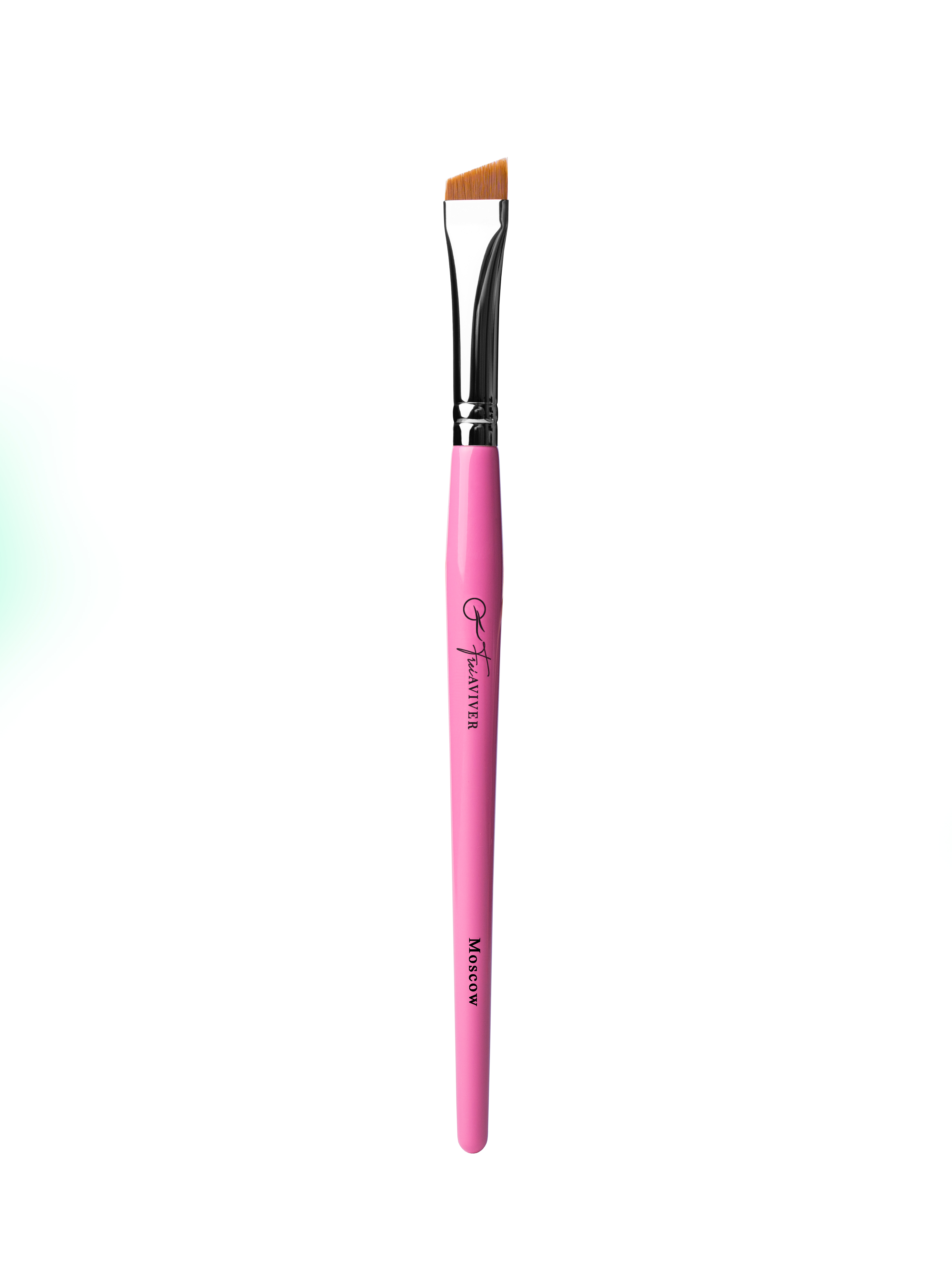 FreiAVIVER Кисть для бровей скошенная Moscow (10мм), розовая