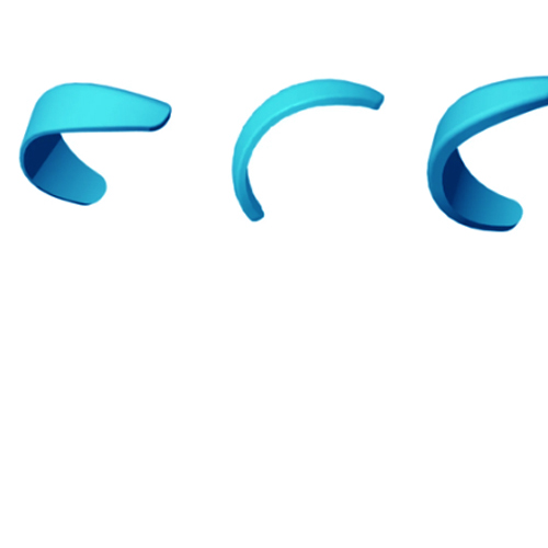 Vinogradova Набор валиков для нижних ресниц, нежно-голубые (размеры a, b, c)