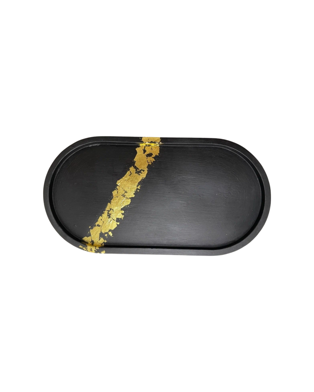 Подставка из гипса "Плоский", черный