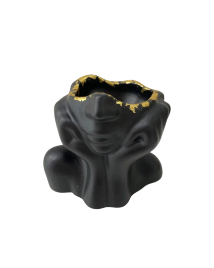 Подставка из гипса "Плоский", черный