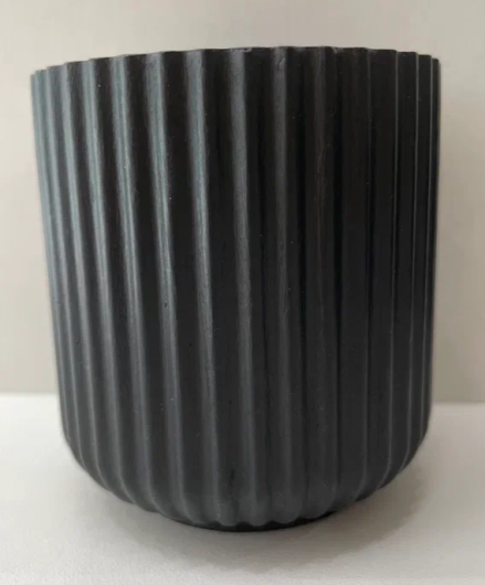 Подставка из гипса "Стакан резной", черный