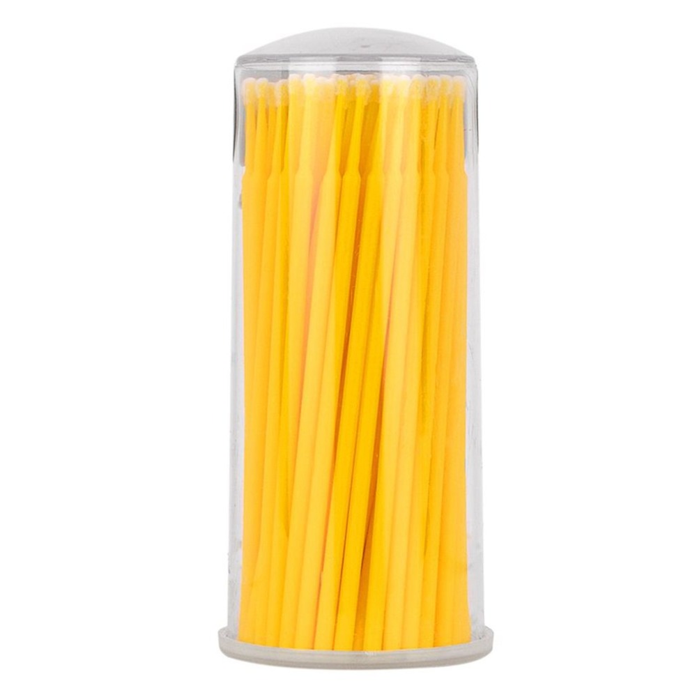 Микробраши в колбе 100шт, желтые