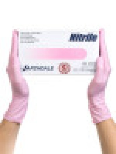 Перчатки нитриловые Nitrile розовые S, 50 пар