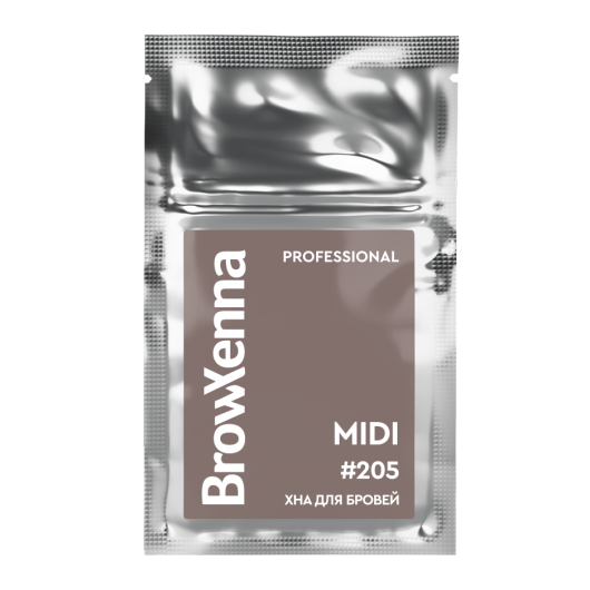 Brow Xenna Хна для бровей Блонд №205 - Тёмно-русый, MIDI-саше
