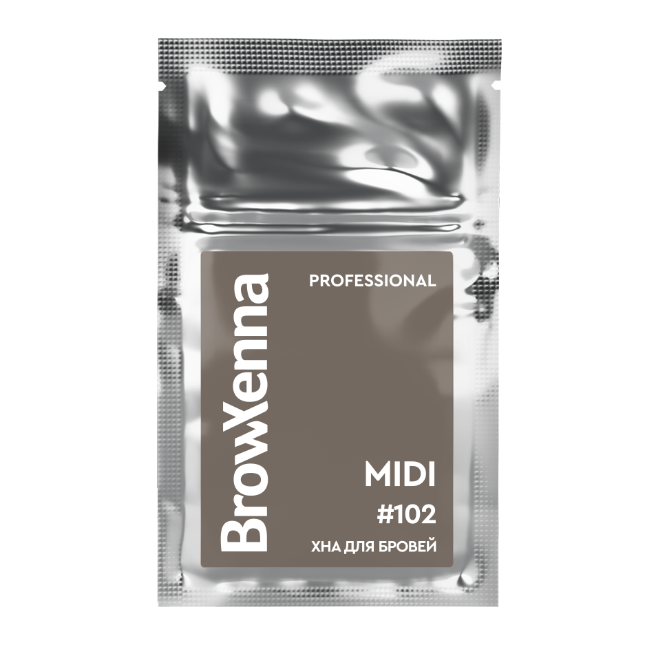 Brow Xenna Хна для бровей Шатен №102 - Холодный кофе, MIDI-саше