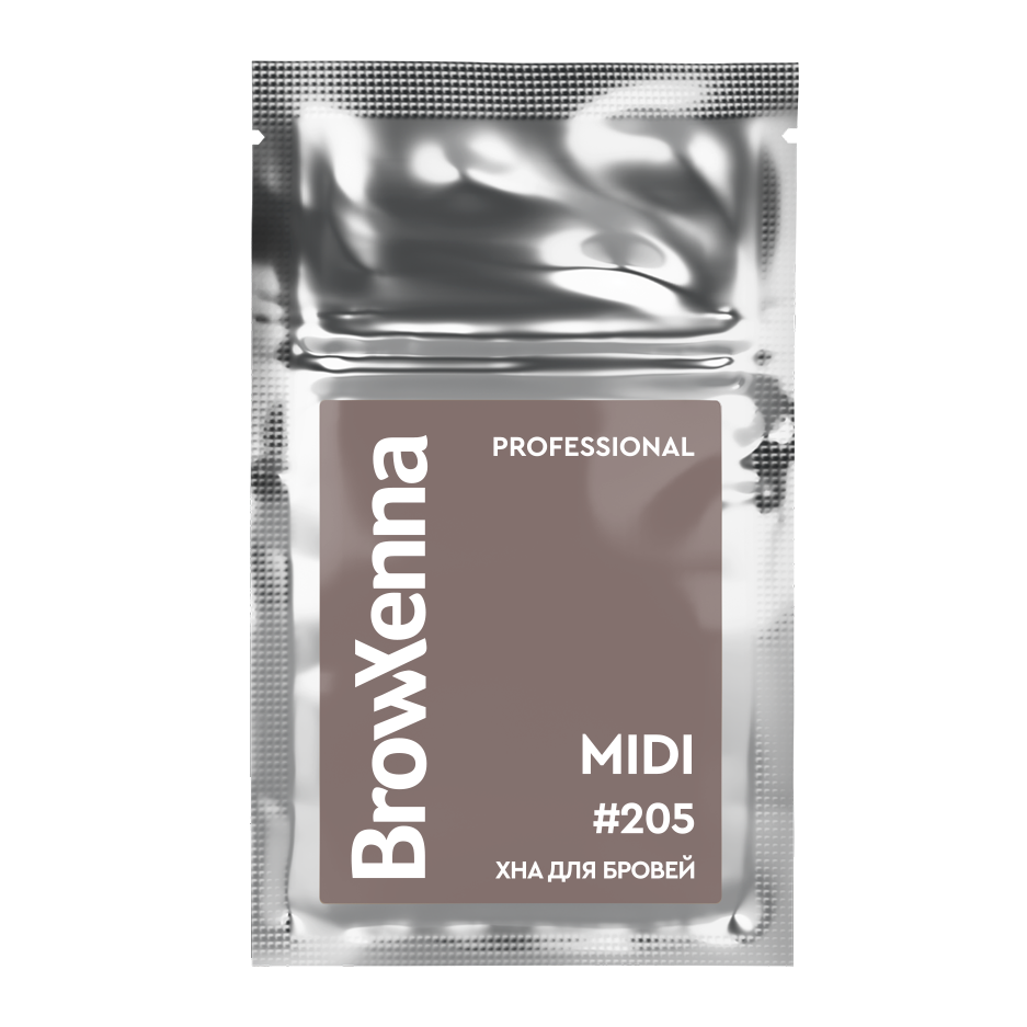 Brow Xenna Хна для бровей Блонд №205 - Тёмно-русый, MIDI-саше