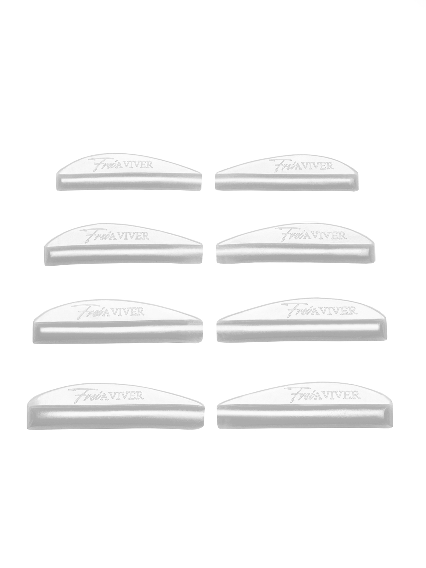 FreiAVIVER Набор силиконовых валиков глянец Curl (жемчужный), 4 пары