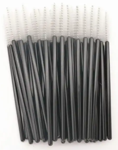 Щеточки нейлоновые (черный с белым), 50 шт