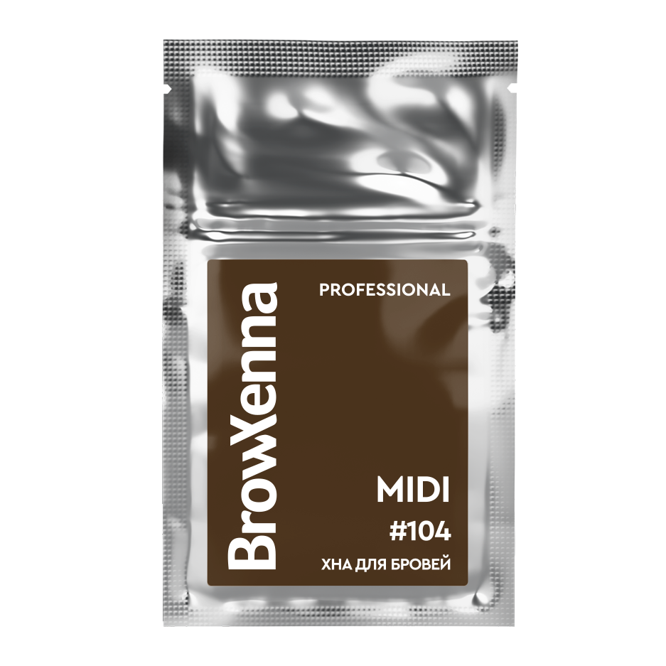 Brow Xenna Хна для бровей Шатен №104 - Горький шоколад, MIDI-саше