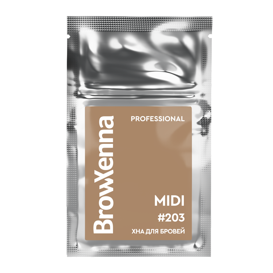 Brow Xenna Хна для бровей Блонд №203 - Ореховый, MIDI-саше