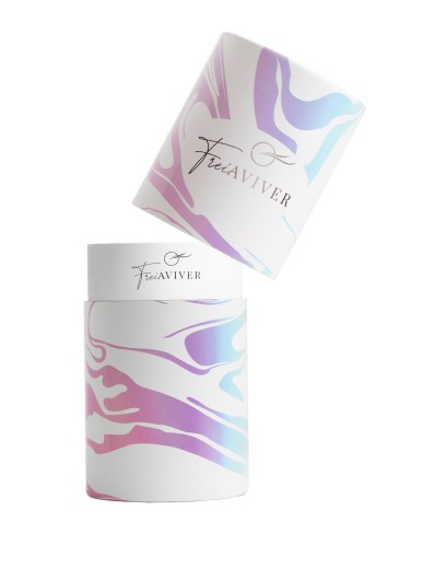 FreiAVIVER Тубус для кистей и инструментов, белый с цветными разводами