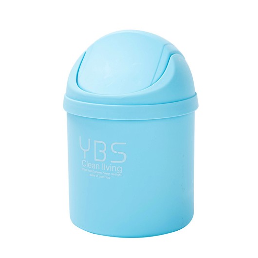 Контейнер для мусора с крышкой, голубой
