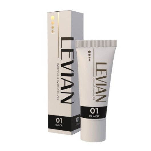 LEVIAN Краска для бровей и ресниц - 01 Black, 15мл