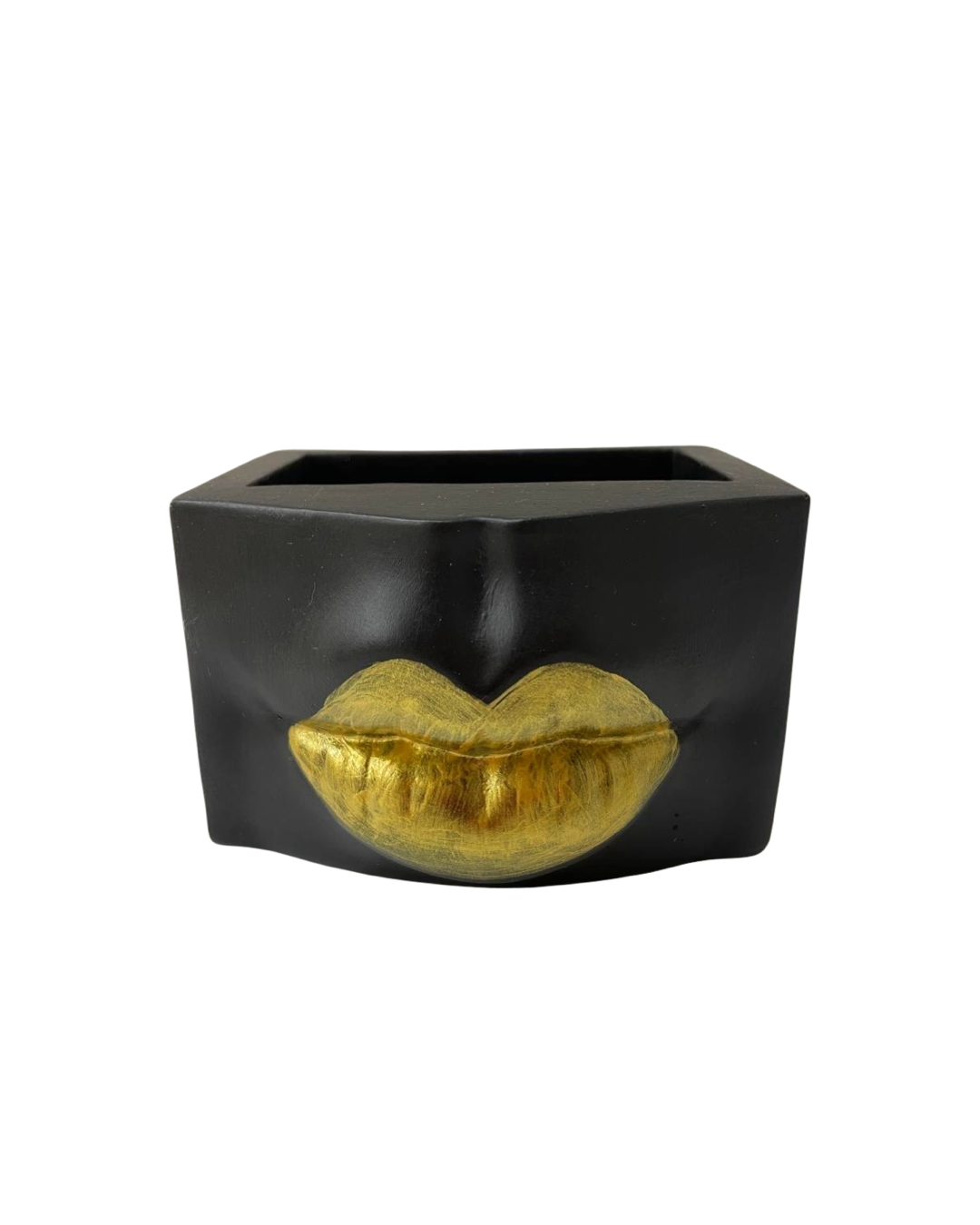 Подставка из гипса "Губы", черный