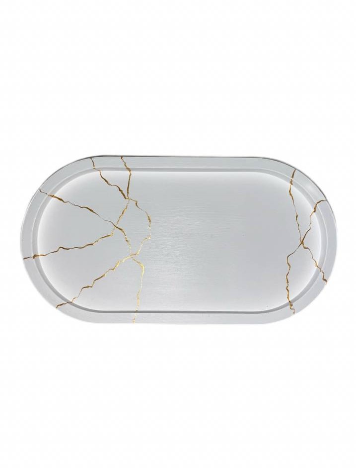 Подставка из гипса "Плоский", айвори