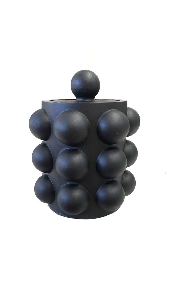 Подставка из гипса "Пузыри", черный