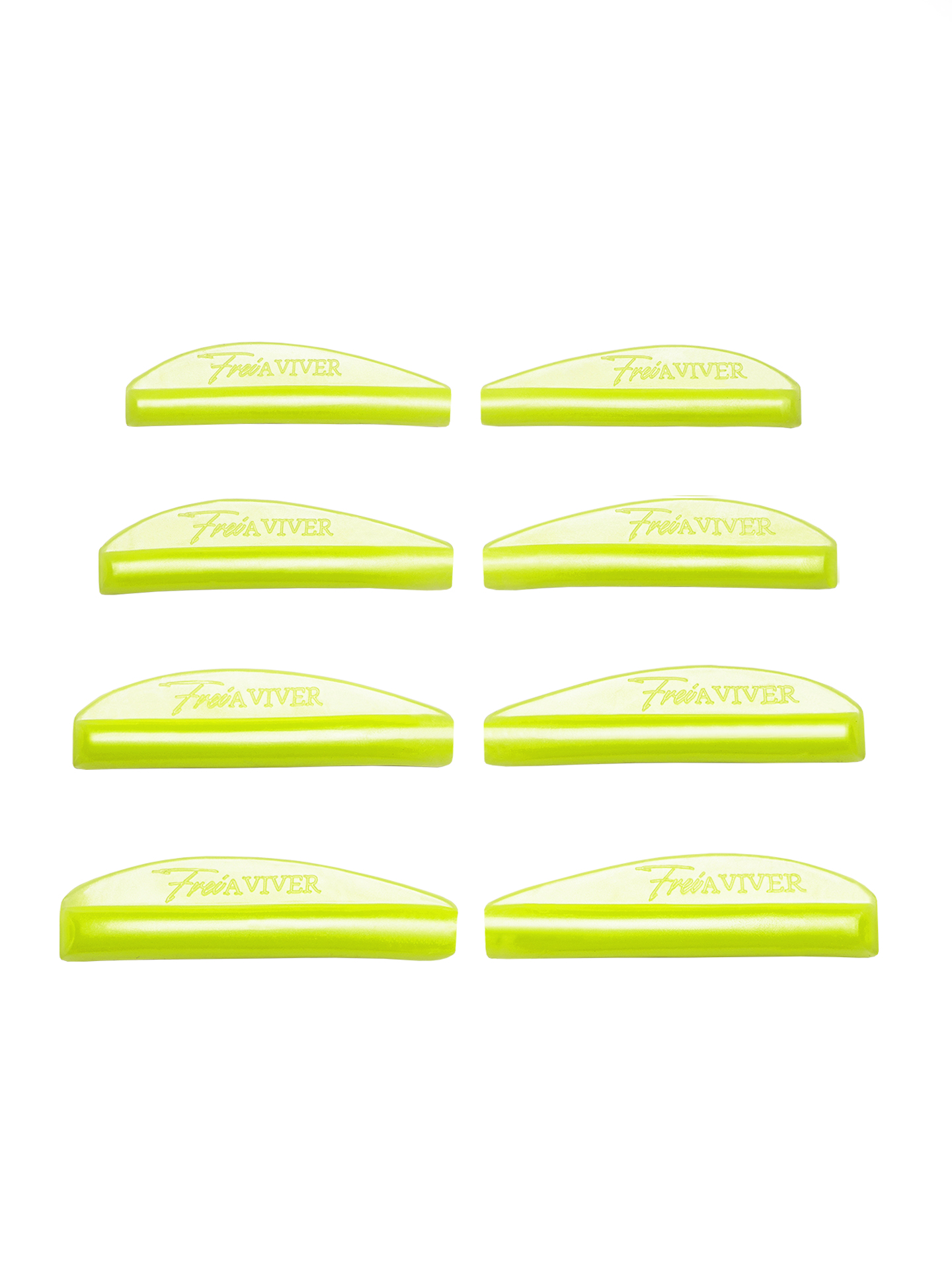 FreiAVIVER Набор силиконовых валиков глянец Curl (желтый), 4 пары