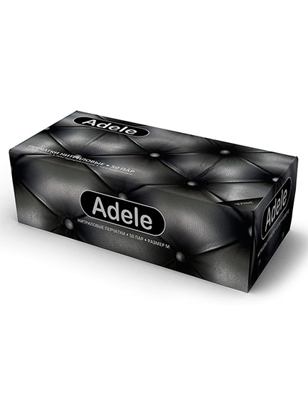 Перчатки нитриловые Adele черные S, 50 пар