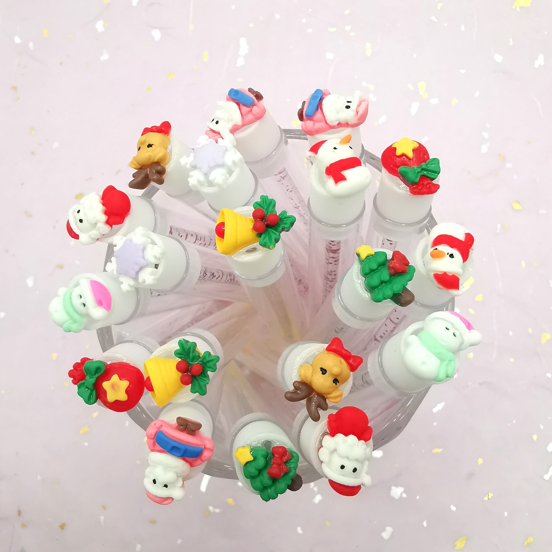 Щеточки в колбе "Новогодние" ассорти, 1 шт