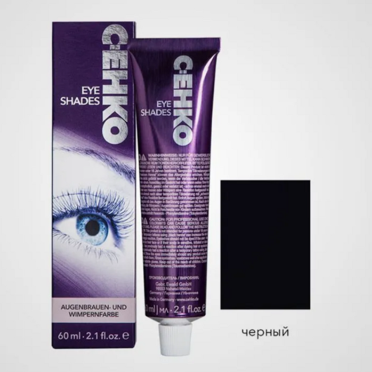 C:EHKO Краска для бровей и ресниц EYE SHADES -Черный, 60 мл