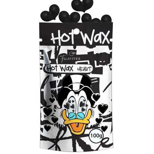 FreiAVIVER Воск для депиляции бровей и лица Hot Wax "Hearts" черный, 500гр