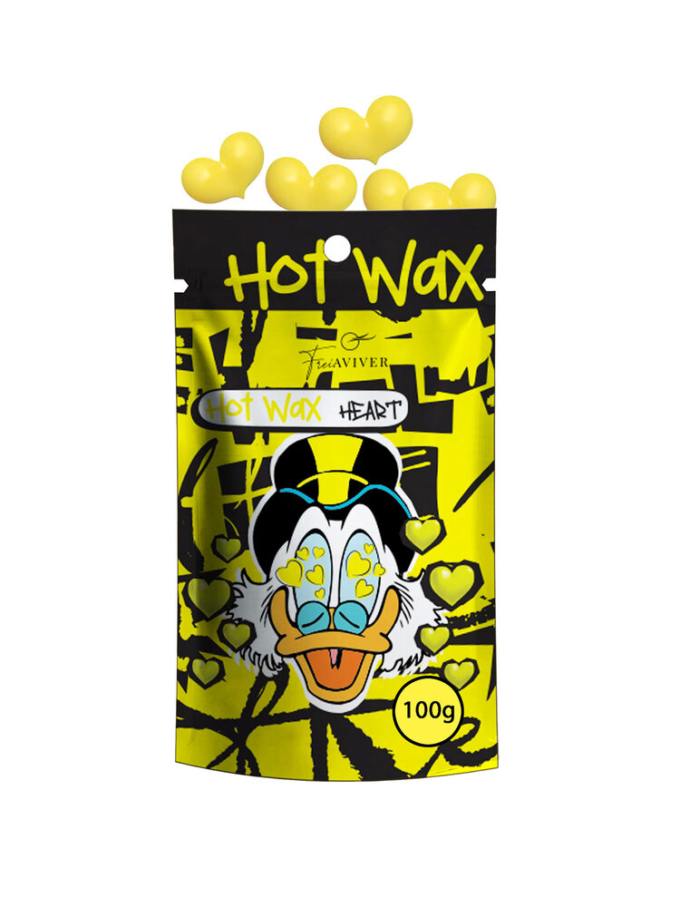 FreiAVIVER Воск для депиляции бровей и лица Hot Wax "Hearts" желтый, 100гр