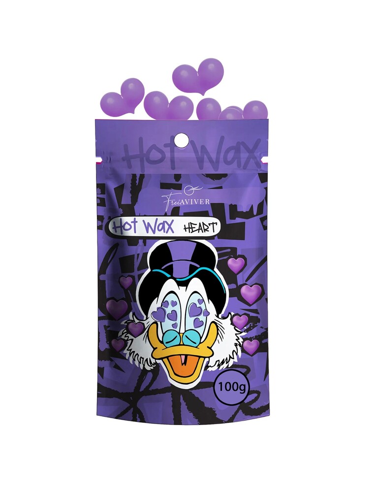 FreiAVIVER Воск для депиляции бровей и лица Hot Wax "Hearts" сиреневый, 100гр