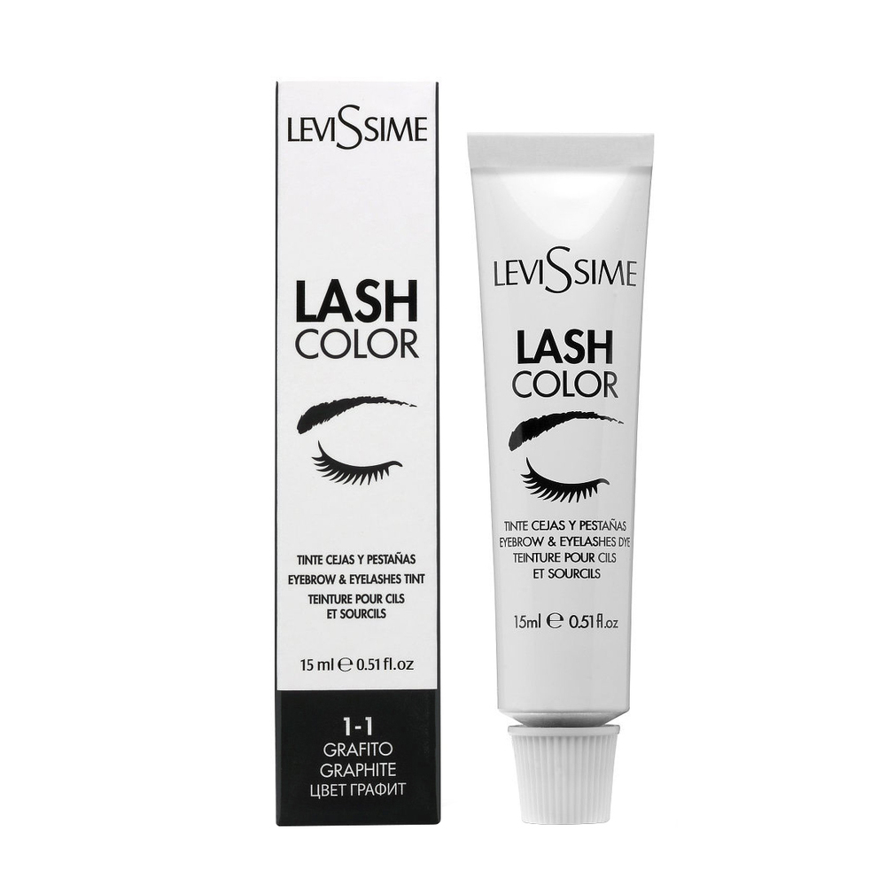LeviSsime №1-1 Графит Краска для бровей и ресниц Lash Color 15 мл. арт.4526