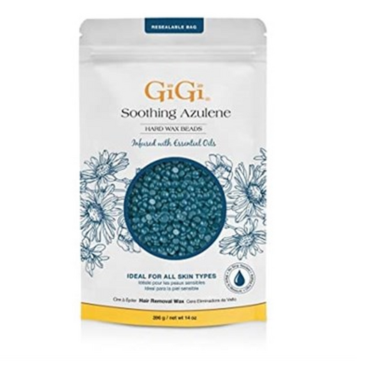 GiGi Soothing Azulene Hard Wax Beads воск для эпиляции в гранулах азулен для чувствительной, 396 гр.