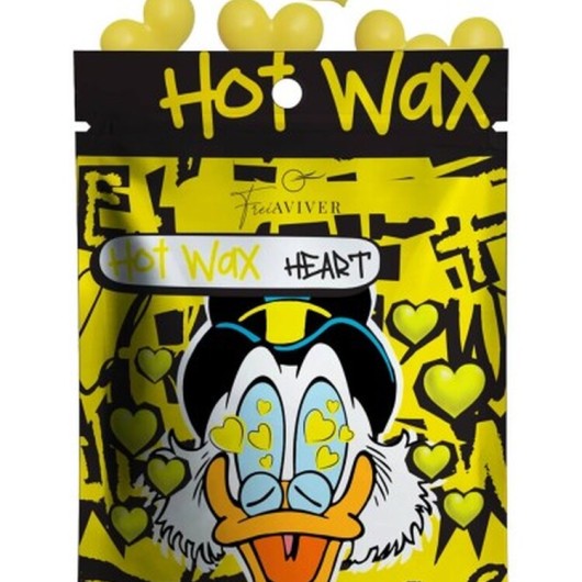 FreiAVIVER Воск для депиляции бровей и лица Hot Wax "Hearts" желтый, 500гр